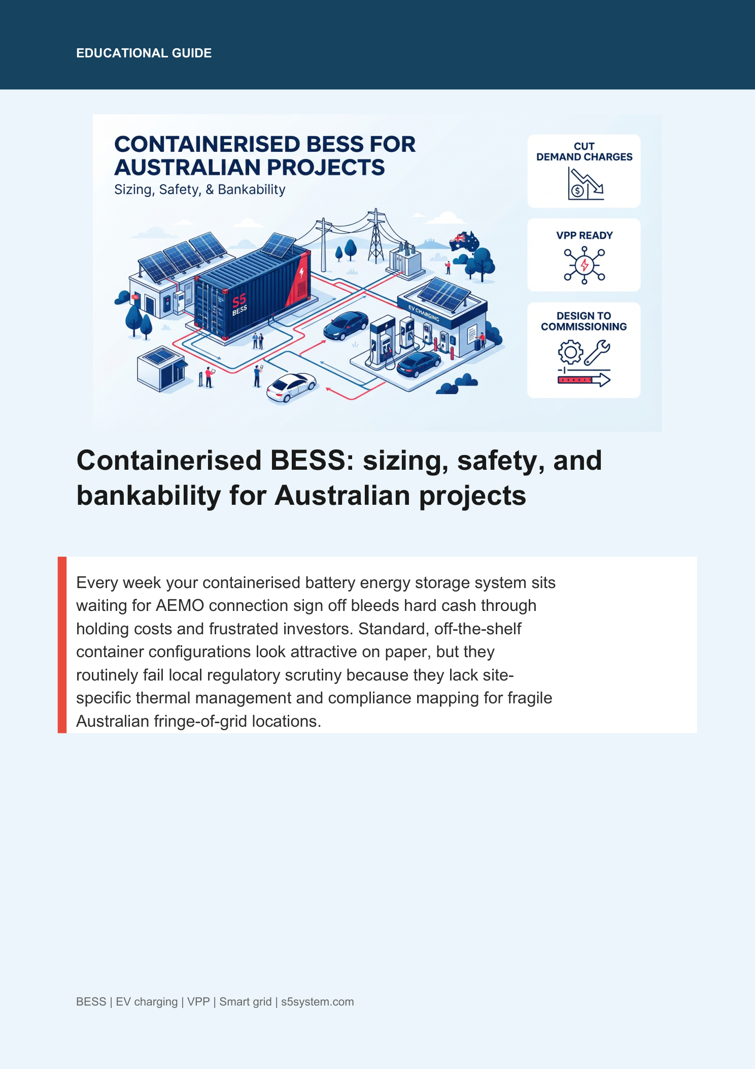 Containerised BESS Australia grid connection engineered for fringe-of-grid conditions